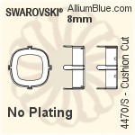 Swarovski Cushion Cut Settings (4470/S) 10mm - No Plating