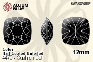 Swarovski Cushion Cut Fancy Stone (4470) 12mm - Color (Half Coated) Unfoiled