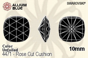 施华洛世奇 玫瑰式切割 Cushion 花式石 (4471) 10mm - 颜色 无水银底 - 关闭视窗 >> 可点击图片
