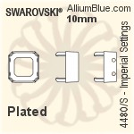 Swarovski Cushion Settings (4568/S) 18x13mm - Plated