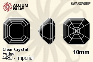 Swarovski Imperial Fancy Stone (4480) 10mm - Clear Crystal With Platinum Foiling - Haga Click en la Imagen para Cerrar