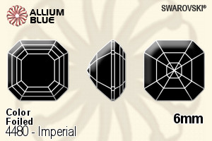 施華洛世奇 Imperial 花式石 (4480) 6mm - 顏色 白金水銀底 - 關閉視窗 >> 可點擊圖片