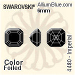 Swarovski Imperial Fancy Stone (4480) 6mm - Color (Half Coated) Unfoiled