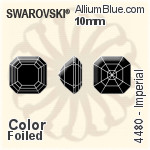Swarovski Imperial Fancy Stone (4480) 14mm - Crystal Effect With Platinum Foiling