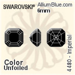 Swarovski Imperial Fancy Stone (4480) 6mm - Color With Platinum Foiling