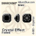 Swarovski Imperial Fancy Stone (4480) 8mm - Color With Platinum Foiling