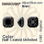 Swarovski Imperial Fancy Stone (4480) 8mm - Crystal Effect With Platinum Foiling