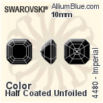Swarovski Imperial Fancy Stone (4480) 10mm - Crystal Effect With Platinum Foiling