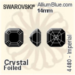 Swarovski Imperial Fancy Stone (4480) 14mm - Color With Platinum Foiling