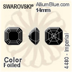 スワロフスキー Cushion カット ファンシーストーン (4470) 10mm - カラー 裏面プラチナフォイル