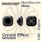 Swarovski Imperial Fancy Stone (4480) 14mm - Clear Crystal With Platinum Foiling