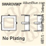Swarovski Vision Square Settings (4481/S) 16mm - Plated