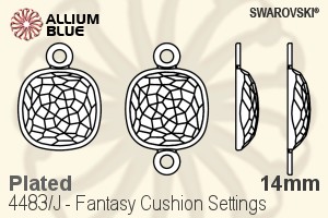 Swarovski Fantasy Cushion Settings (4483/J) 14mm - Plated