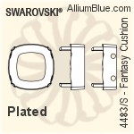 Swarovski Fantasy Cushion Settings (4483/S) 12mm - Plated