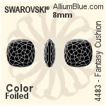 Swarovski Fantasy Cushion Fancy Stone (4483) 8mm - Color With Platinum Foiling