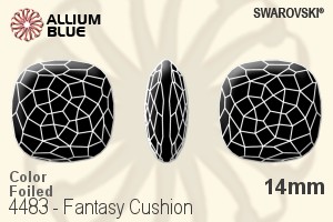 施華洛世奇 Fantasy Cushion 花式石 (4483) 14mm - 顏色 白金水銀底 - 關閉視窗 >> 可點擊圖片