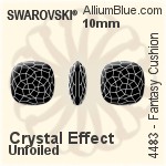 Swarovski Fantasy Cushion Fancy Stone (4483) 10mm - Crystal Effect Unfoiled