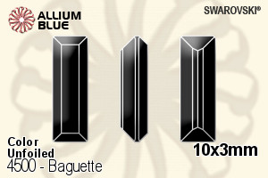 Swarovski Baguette Fancy Stone (4500) 10x3mm - Color Unfoiled - Haga Click en la Imagen para Cerrar