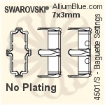 Swarovski Baguette Settings (4501/S) 10x5mm - No Plating
