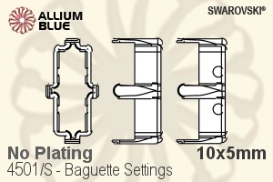 Swarovski Baguette Settings (4501/S) 10x5mm - No Plating