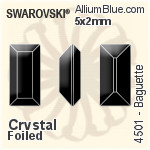Swarovski Baguette Fancy Stone (4501) 5x2.5mm - Color Unfoiled