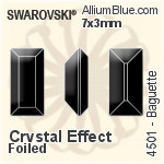 Swarovski Baguette Fancy Stone (4501) 7x3mm - Crystal Effect With Platinum Foiling