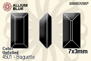 Swarovski Baguette Fancy Stone (4501) 7x3mm - Color Unfoiled