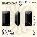 Swarovski Baguette Fancy Stone (4501) 5x2.5mm - Color Unfoiled