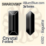 Swarovski Baguette Fancy Stone (4502) 3x1mm - Clear Crystal Unfoiled
