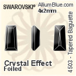 Swarovski Tapered Baguette Fancy Stone (4503) 6.3x2.4mm - Color With Platinum Foiling