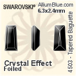Swarovski Tapered Baguette Fancy Stone (4503) 6.3x2.4mm - Color Unfoiled