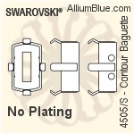 Swarovski Contour Baguette Settings (4505/S) 10x6mm - Plated