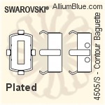 Swarovski Graphic Trapeze Settings (4719/S) 19x9mm - Plated