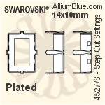 Swarovski Step Cut Settings (4527/S) 18x13mm - Plated