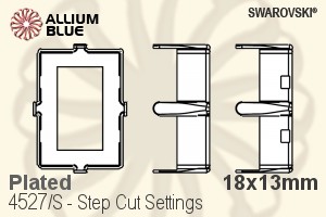 Swarovski Step Cut Settings (4527/S) 18x13mm - Plated - Click Image to Close