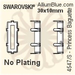 Swarovski Princess Baguette Settings (4547/S) 30x10mm - No Plating