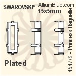 Swarovski Princess Baguette Settings (4547/S) 21x7mm - No Plating
