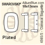 Swarovski Classical Baguette Settings (4565/S) 18x13mm - No Plating