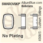 Swarovski Cushion Settings (4568/S) 27x18mm - No Plating