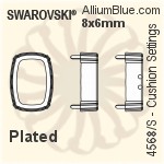 Swarovski Cushion Settings (4568/S) 8x6mm - No Plating