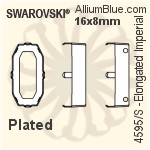 Swarovski Elongated Imperial Settings (4595/S) 12x6mm - Plated