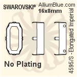 Swarovski Elongated Imperial Settings (4595/S) 20x10mm - Plated
