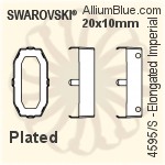 Swarovski Elongated Imperial Settings (4595/S) 16x8mm - Plated