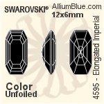Swarovski Elongated Imperial Fancy Stone (4595) 16x8mm - Color With Platinum Foiling