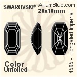 Swarovski Elongated Imperial Fancy Stone (4595) 16x8mm - Color With Platinum Foiling