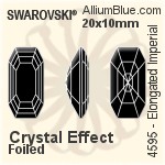 Swarovski Elongated Imperial Fancy Stone (4595) 16x8mm - Color (Half Coated) Unfoiled