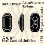 Swarovski Elongated Imperial Fancy Stone (4595) 16x8mm - Clear Crystal With Platinum Foiling