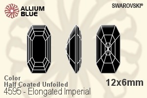 施华洛世奇 Elongated Imperial 花式石 (4595) 12x6mm - 颜色（半涂层） 无水银底