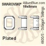 Swarovski Octagon Settings (4600/S) 8x6mm - No Plating