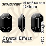 Swarovski Octagon Fancy Stone (4600) 12x10mm - Color Unfoiled